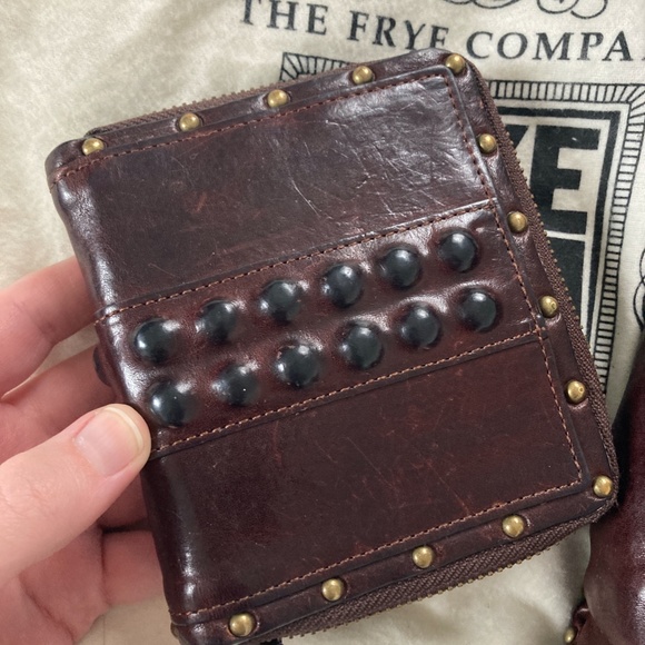 RARE Frye Roxanne Magazine Crossbody and Wallet in Dark Brown - Picture 3 of 16